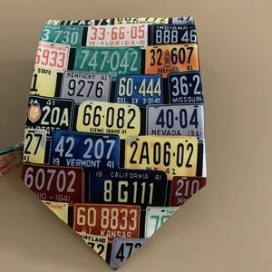 Saturday Evening Post Men Tie License Plate